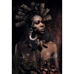 African Tribe Woman - Lasinen Sisustustaulu