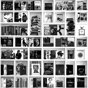 Book case fashion - Lasinen Sisustustaulu