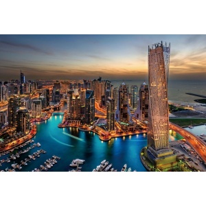 Dubai - Lasinen Sisustustaulu